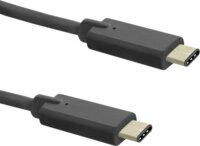 Qoltec 50501 USB 3.1 C összekötő kábel 1m - Fekete