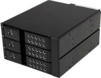 Startech HSB3SATSASBA 3x3.5" -> 2x5.25" HDD mobil rack - Fekete