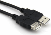 VCOM CU-202-B-1.8 Premium USB 2.0 hosszabbító kábel 1.8m - Fekete