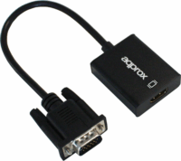 Approx D-Sub(15) M - HDMI F Adapterkábel 0.15m Fekete