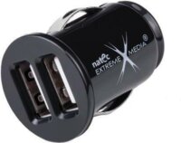 Natec NUC-0564 2A 2xUSB autós töltő - Fekete