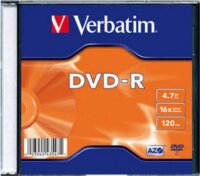 Verbatim DVD-R 4,7 GB, 16x, vékony tokban (AZO)