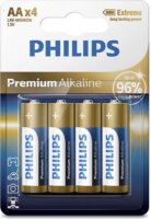 Philips LR6M4B/10 Premium Alkaline AA ceruzaelem (4db/csomag)