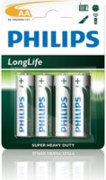 Philips R6L4B/10 AA cink-szén LONGLIFE Elem (4db/csomag)