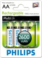 Philips R6B4B260 nikkel-fém hidrid 2600MAH AA Akkumulátor (4db/csomag)