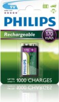 Philips 9VB1A17 nikkel-fémhidrid 170MAH 9V Akkumulátor (1db/csomag)