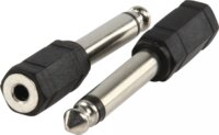 Valueline 6,3mm Jack M - 3,5mm Jack Mono Adapter Fekete