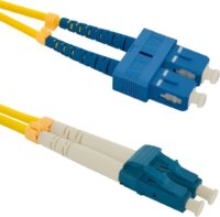 Qoltec 54031 optikai patch kábel SC/UPC-LC/UPC SM Duplex 1m - Sárga