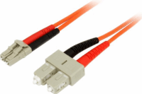 Startech 50FIBLCSC1 optikai patch kábel LC-SC Duplex MM 1m - Narancssárga