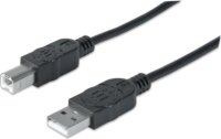 Manhattan 337779 USB 2.0 A-B összekötő kábel 5m - Fekete