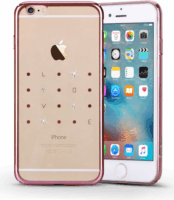Devia Crystal Love ST976200 Apple iPhone 6 Plus/6S Plus hátlap kristály díszitéssel - Rozéarany