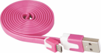 Emos SM7001P USB 2.0 M - micro USB M Adatkábel 1m - Rózsaszín