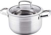 Lamart LTSS2212 Prestige 4.7L/22cm Lábas üveg fedővel - Inox