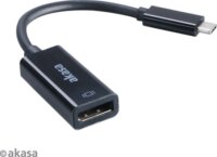 Akasa USB 3.1C - Displayport kábel 15cm Fekete