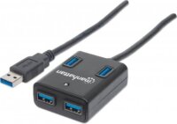 Manhattan 162296 USB 3.0 HUB passzív (4 port) Fekete