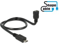 Delock 83925 ShapeCable USB 2.0 Micro-B apa - USB 2.0 Micro-B anya OTG Kábel 0.50 m