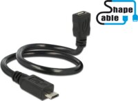 Delock 83924 ShapeCable USB 2.0 Micro-B apa - USB 2.0 Micro-B anya OTG Kábel 0.35 m