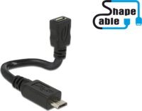 Delock 83923 ShapeCable USB 2.0 Micro-B apa - USB 2.0 Micro-B anya OTG Kábel 0.50 m