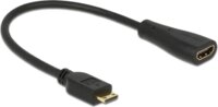 DeLOCK Gyors-sebességű mini HDMI-C Ethernettel apa - mini HDMI-A anya Kábel 23 cm