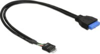 Delock 83791 USB 3.0 csatlakozúhüvely - USB 2.0 tűs csatlakozófej kábel 45 cm - Fekete