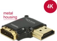 DeLOCK Gyors-sebességű HDMI Ethernettel - HDMI-A anya - HDMI-A apa 4K 90° jobbra Adapter - Fekete