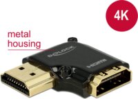 DeLOCK Gyors-sebességű HDMI Ethernettel - HDMI-A anya - HDMI-A apa 4K 90° balra Adapter - Fekete