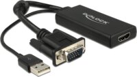 DeLOCK VGA-HDMI adapter audió funkcióval - Fekete