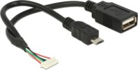 DeLOCK USB 2.0 tűs anya 1,25 mm 8 tű - USB 2.0 Type-A anya + USB 2.0 Micro-B apa Kábel