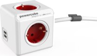 Powercube 1402RD/DEEUPC Hálózati elosztó USB aljzattal - Piros/Fehér