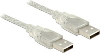 Delock 83889 USB 2.0 A - USB 2.0 A (apa - apa) Kábel 2 m - Áttetsző
