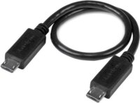 Startech UUUSBOTG8IN Micro USB - Micro USB 2.0 adatkábel 0.2m - Fekete