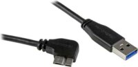 Startech USB3AU1MRS Micro USB 3.0 B - Micro-USB A "L" Slim adatkábel 1m -Fekete