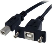 Startech USBPNLBFBM3 Panel Mount USB B-B hosszabbító kábel 0.9m - Fekete