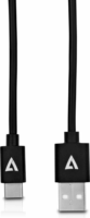 V7 USB2 A - USB-C (apa - apa) Kábel 2m - Fekete