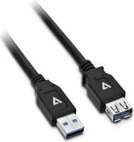 V7 V7U3.0EXT-2M-BLK-1E USB 3.0 A apa - USB 3.0 A anya Kábel 2m - Fekete