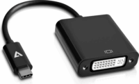 V7 V7UCDVI-BLK-1E USB-C - DVI-D Adapter - Fekete