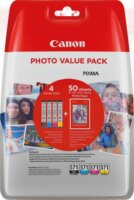 Canon CLI-571 Photo Value Pack Eredeti Tintapatron Fekete + Színes + Fotópapír