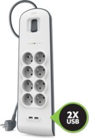 Belkin BSV804CA2M Túlfeszültség védő USB portokkal 2m