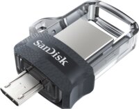 SanDisk 128 GB Ultra Duel Drive Micro USB + USB 3.0 Pendrive - Fekete