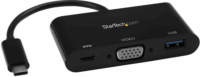 Startech CDP2VGAUACP USB-C - VGA + USB-A + USB-C Adapter - Fekete