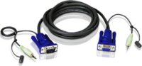 ATEN 2L-2402A KVM Kábel VGA Audio 1.8m (3.5mm jack apa)