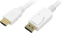 LogiLink DisplayPort - HDMI l kábel, 2 méter, fehér