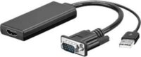 Goobay 67816 VGA - HDMI+audio aktív Adapter Fekete