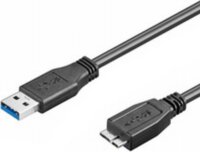 Goobay 95026 USB micro-B 3.0 kábel 1.8m - Fekete