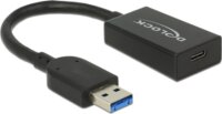 Delock 65698 USB 3.1 Type-A apa - Type-C anya kábel 15 cm - Fekete