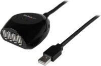 Startech USB2EXT4P15M USB 2.0 Aktív extender kábel 15m + 4 port - Fekete