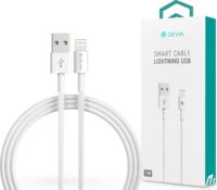 Devia Smart Cable iPhone 5/5S/5C/SE/iPad 4/iPad Mini Lightning kábel 1m - Fehér