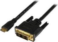 Startech HDCDVIMM1M mini HDMI - DVI-D (Apa-Apa) Adapterkábel 1m Fekete