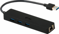 I-TEC U3GL3SLIM USB 3.0 HUB (3 port + Rj 45) Fekete