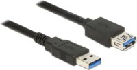 Delock 85056 USB 3.0 Type-A apa - USB 3.0 Type-A anya kábel 2m - Fekete